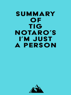 cover image of Summary of Tig Notaro's I'm Just a Person